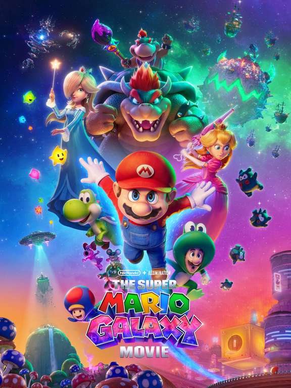 The Super Mario Galaxy Movie Mario or Luigi Jumbo Plush 9" Nintendo Collectible Plush