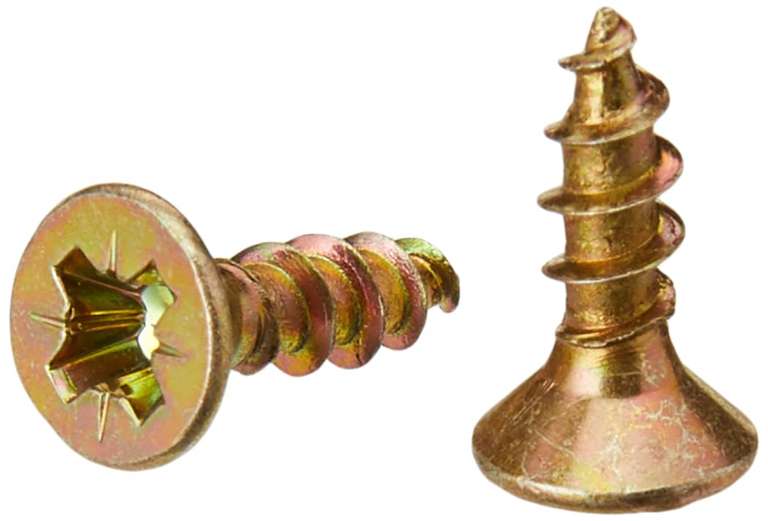 TIMCO Solo Chipboard & Woodscrews - PZ - Double Countersunk - Yellow - 4.0 x 50mm - Box of 200