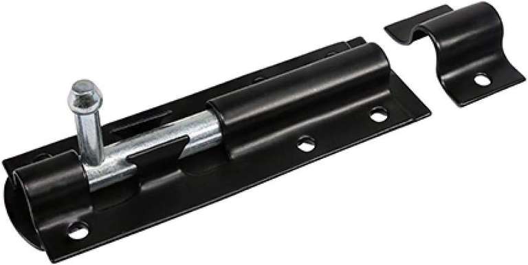 TIMCO 4" Straight Tower Bolt - Black