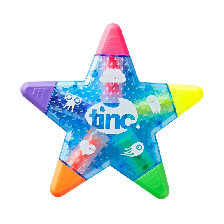 Tinc Star Shaped 5 in 1 Multi Coloured Highlighter Pen for Kids