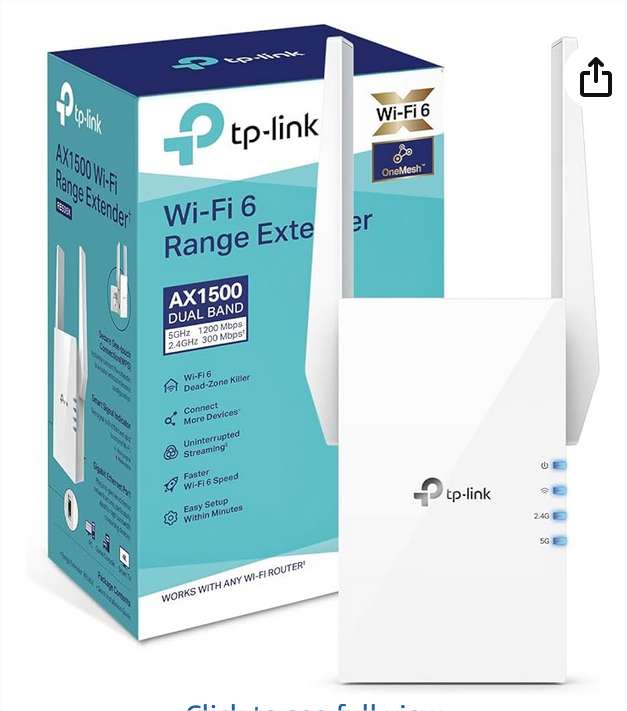 TP-Link RE505X WiFi 6 Dual-Band Repeater Extender Booster AX1500