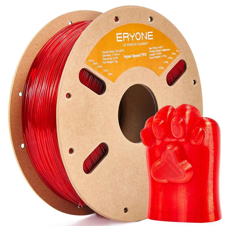 TPU High speed 1KG Red Eryone 3D Printer Filament - Sold by Eryone-EU / FBA