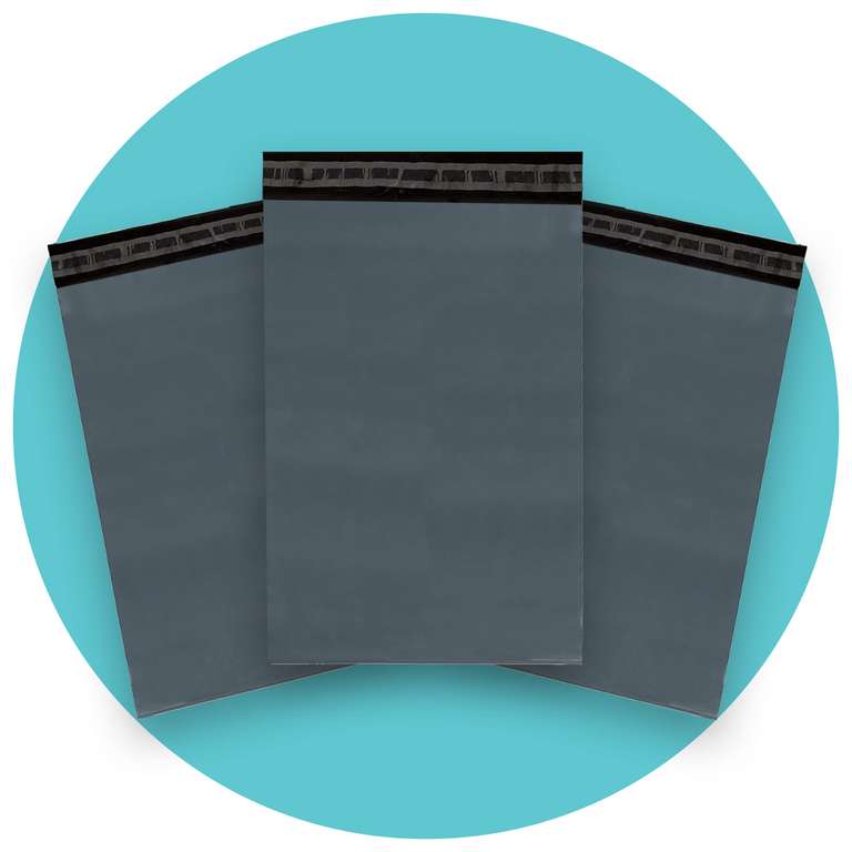 Triplast 9 x 12-Inch Plastic Mailing Postal Bag - Grey (Pack of 100)