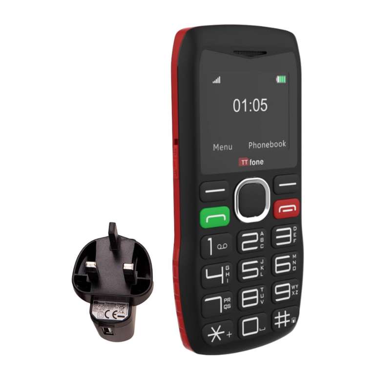 TTfone TT880 Easy-to-Use Mobile Phone for Seniors and Elderly - Pay As You Go