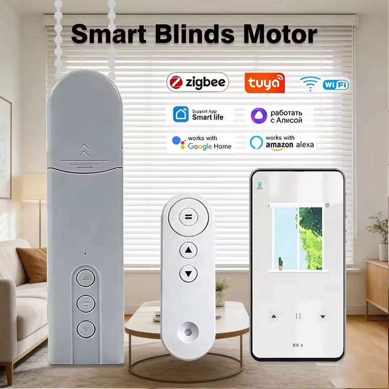 Tuya Wifi Automatic Electric Roller Shutter / ZigBee Version for £24.02 - w/Code, Sold By YZT Smart Home System Store