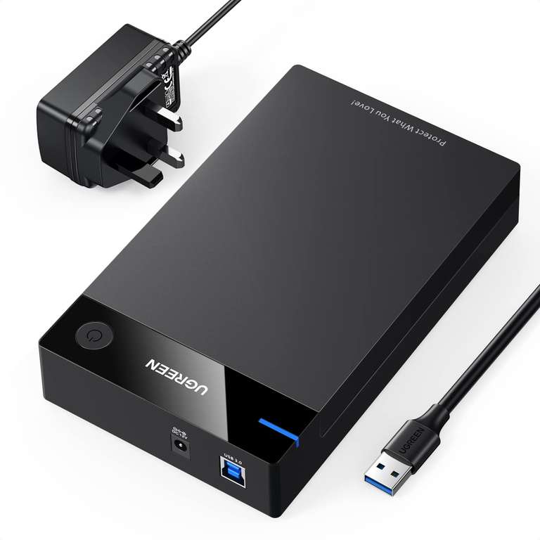 UGREEN Hard Drive Enclosure, SATA to USB 3.0 HDD Caddy for 2.5 3.5 inch SSD HDD Disk up to 22TB @ Ugreen /FBA