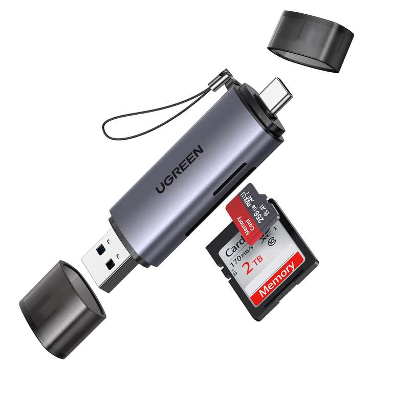 UGREEN USB SD Card Reader 3.0, USB-C & USB 3.0 Memory Card Reader for SD/Micro SD/UHS-I/SDXC/SDHC/TF - by Ugreen Group Ltd, FBA