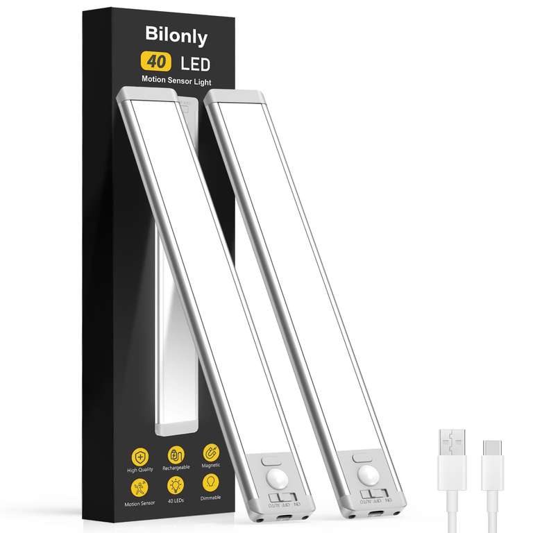 Under Cabinet Kitchen Lights Motion Sensor, 6500K 126LED [3 Pack] Dimmable Cabinet Light 25cm 2000mAh - Sold byDION ALAN MOOR/ FBA