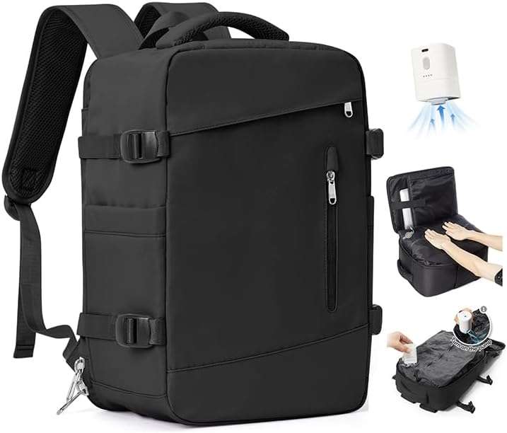 SZLX Vacuum Backpack Travel Bag with Battery Operated Pump, New Ryanair Cabin Size Bag 40x30x20 Backpack - Sold by yunyan store / FBA