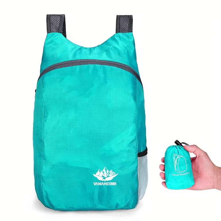 Vanaheimr Multipurpose Foldable Lightweight Backpack ( Turquoise or Green ) + free delivery on orders over £15 Haul Global