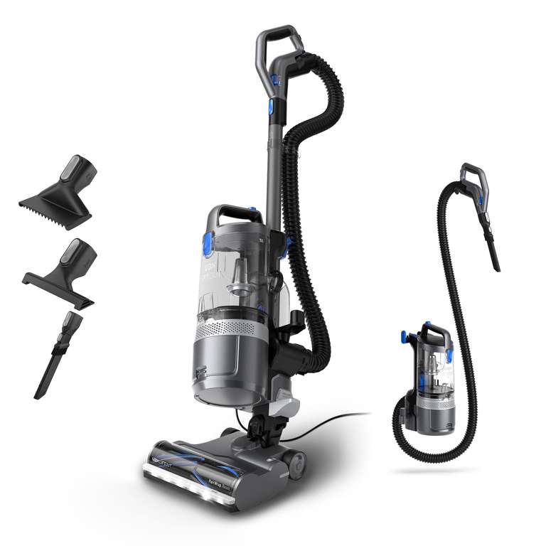 Vax LiftOut Pet Corded Upright Bagless Vacuum Cleaner, Handheld Tool Attachments for Pet Hair, Car, Upholstery, Bed, Mattress, 600W, 6.11kg