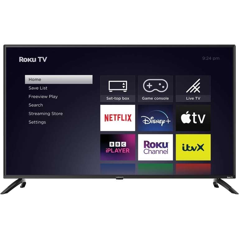 Veltech VR50UX230 50 Inch LED 4K Ultra HD Smart Roku TV WiFi With Code sold by AO (UK Mainland)