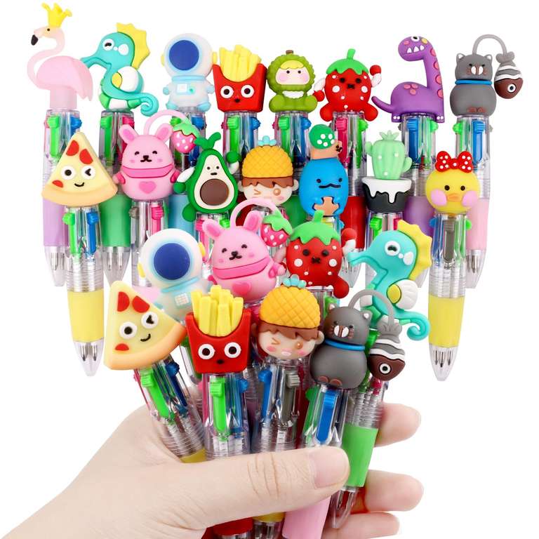 VEYLIN Multicolored Ballpoint Pen Set, 15PCS 4-in-1 Mini Retractable Pens. Sold by VEYLIN-Direct FBA