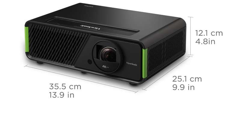 ViewSonic X2-4K UHD 4K HDR Smart Short Throw Projector for Home Cinema & Gaming - Designed for Xbox - Black