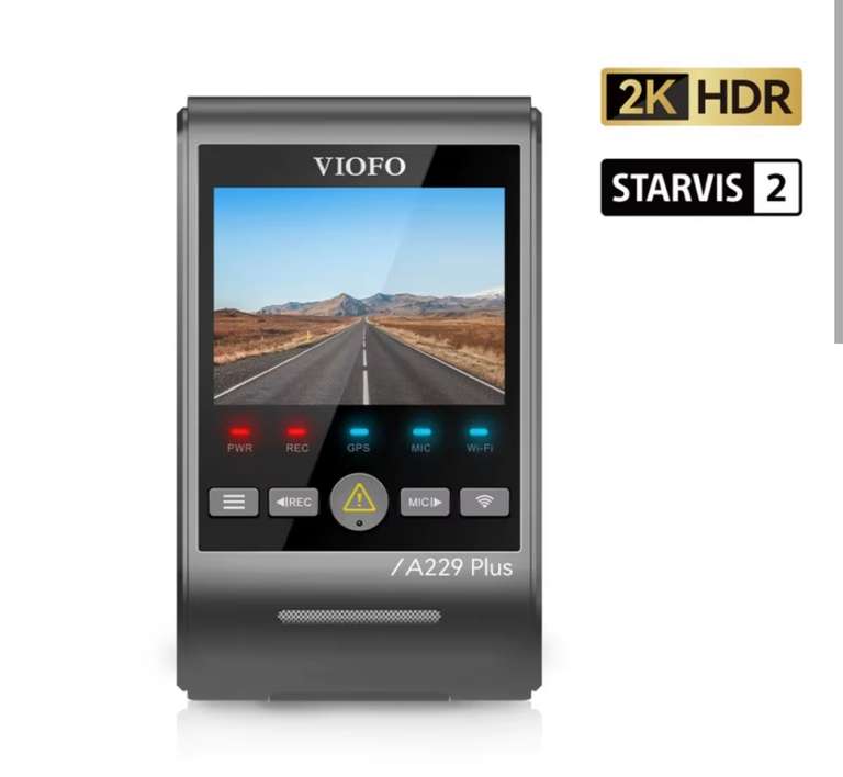 VIOFO A229 PLUS Car Dvr 2K HDR Video Recorder 5GHZ WI-FI GPS with code - VIOFO Official Store