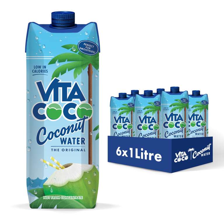 Vita Coco Original Coconut Water Multipack - 6x1 L - Vitamin C & Potassium