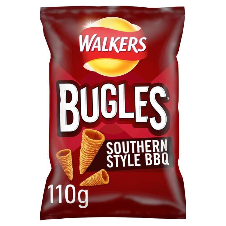 Walkers Bugles Southern Style BBQ Sharing Snacks Crisps 110g - 97p / 92p S&S