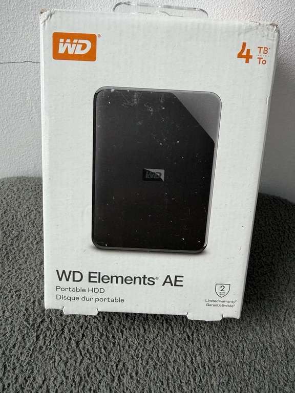 WD Elements AE 4TB Portable External Hard Drive HDD Black - USB 3.2 Version 2025 - Sold By cltechtrading