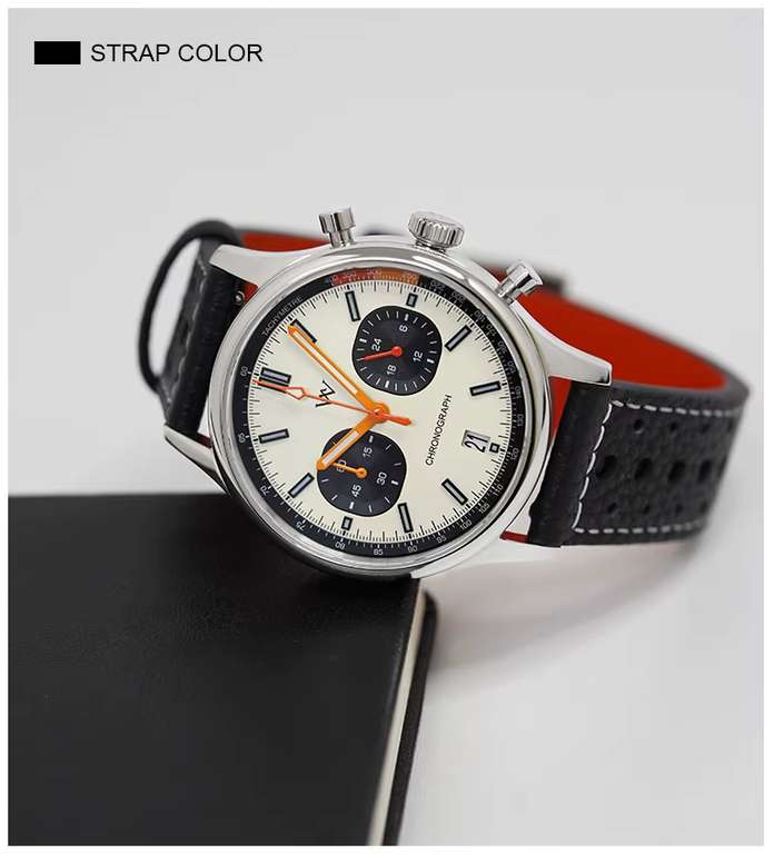 welly merck WM247M Automatic Chronograph Watch ( Seiko VK64 Mecaquartz / Date / Stainless Steel / Sapphire ) w/code@WM Watchs Creative Store