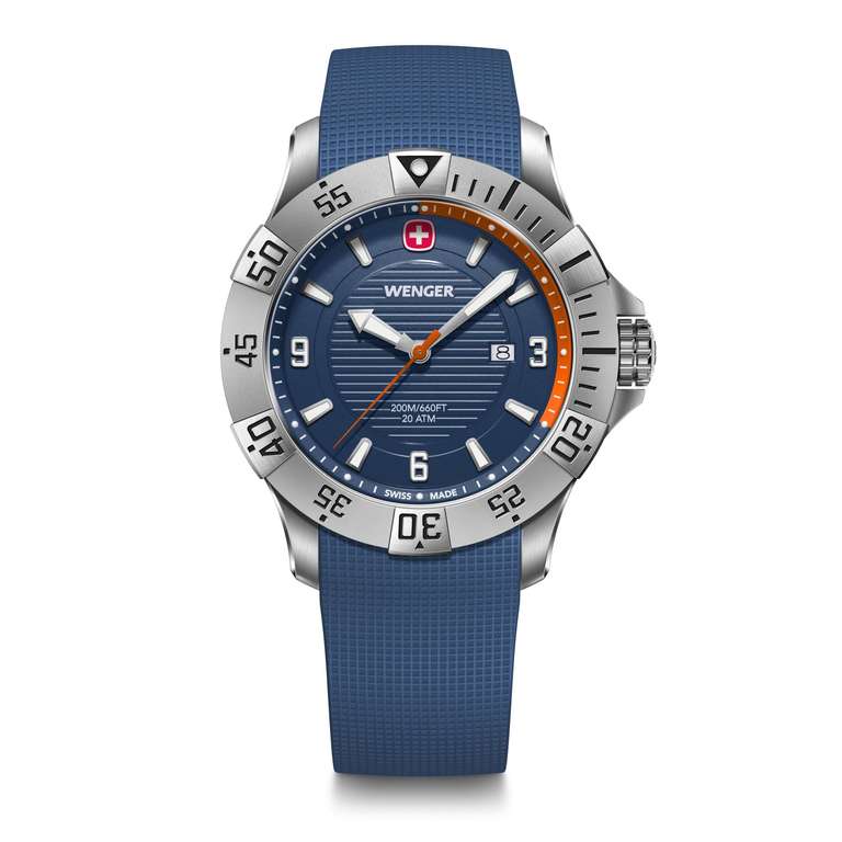 WENGER Men's Watch Seaforce Analog Quartz, Ø 43 mm, Swiss Made, Water Resistant up to 200m