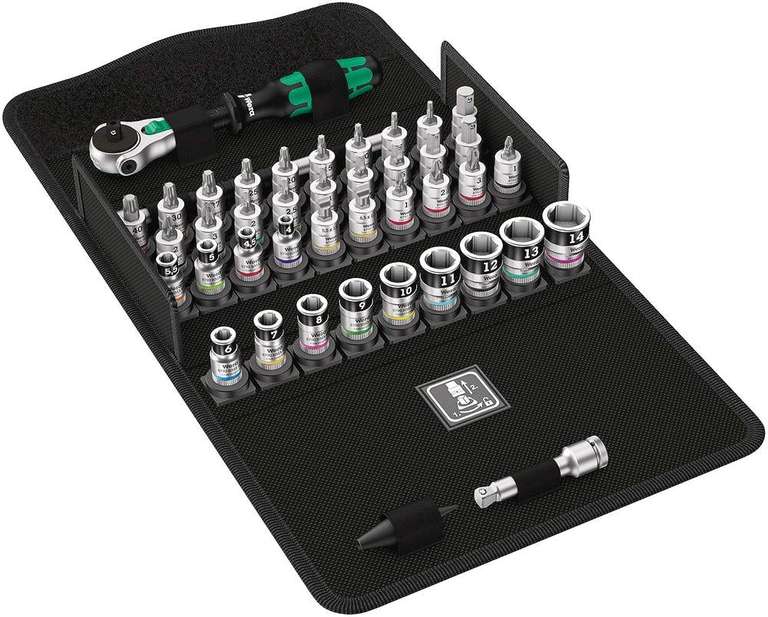 Wera Zyklop Speed 8100 SA All-In Ratchet Set, 1/4" Drive, Metric, 42pc, 05003755001