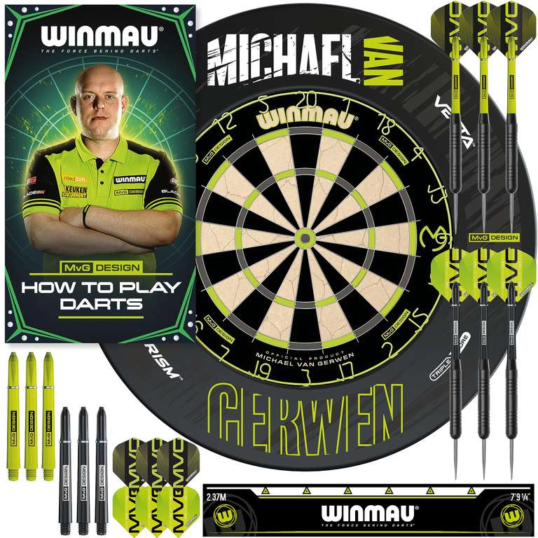 WINMAU Michael van Gerwen MvG Sets available with Dartboards, Cabinets, Surrounds, Darts and Accessories Sold by WINMAU FBA