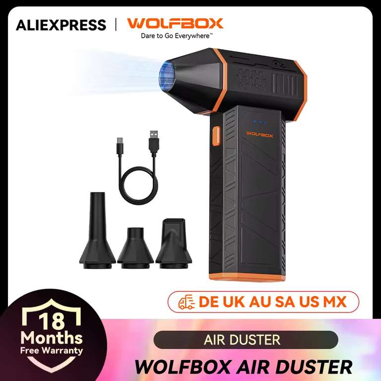 WOLFBOX MF50 Powerful Fan Duster Wireless Air Blower Air Duster (WOLFBOX Global Store)