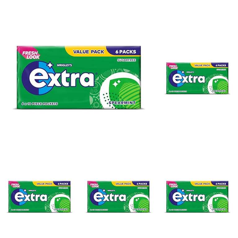 Wrigleys Extra Spearmint Chewing Gum - 30 Packs x 10 Pieces
