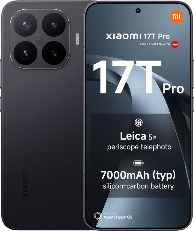 XIAOMI 17T Pro Smartphone 12+512GB Deep Violet / Black 6.83" 144Hz Display 7000mAh With Code Xiaomi Tech World (UK Del.)