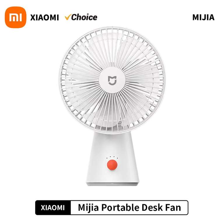 XIAOMI Mijia Portable Rechargeable Desk Fan ( DC Motor / 4 Speeds /USB-C/ Upto 18.5 Hours ) w/code@Xiaomi Smart-Technology Store