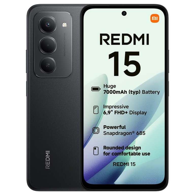 XIAOMI Redmi 15, Smartphone 8+256GB, 6.9" FHD+ 144Hz DotDisplay, Snapdragon 685, Purple