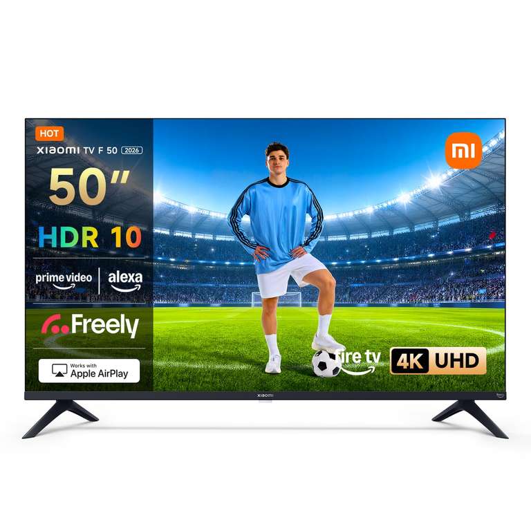 XIAOMI TV F 50, 50 Inch (127 cm), 4K UHD, Smart TV, Fire TV, HDR10, MEMC, 60Hz with 120Hz Game Boost Mode - Prime Price