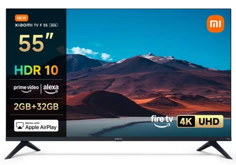 Xiaomi TV F 55" LED 4K UHD Smart Fire TV-F55 (Dolby Audio, Alexa Voice Control, Apple AirPlay)