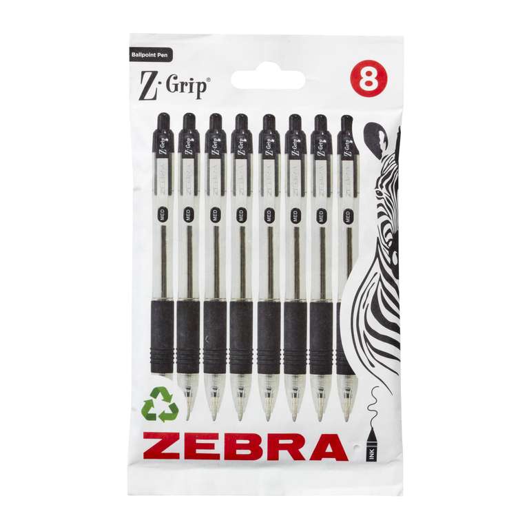 Zebra Pen Z Grip Black Ballpoint Pens